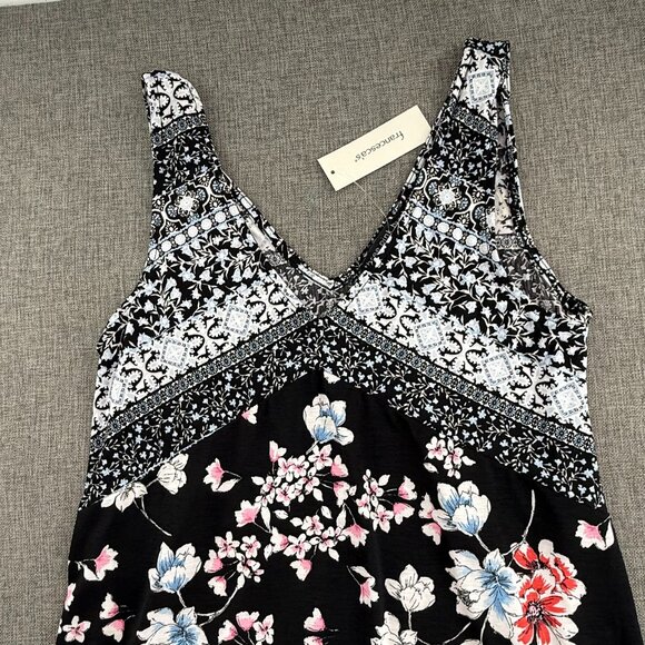 NEW! Three Pink Hearts By Francescas Dress‎ Sleeveless Medium $44 Floral V-Neck - Picture 2 of 13